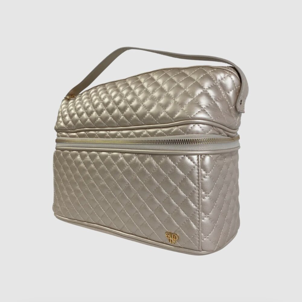 PurseN Quilted Gold Shoulder Bag